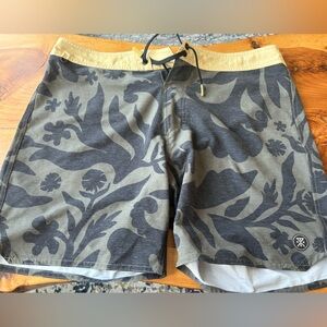 Roark Black and Gray Boardshorts